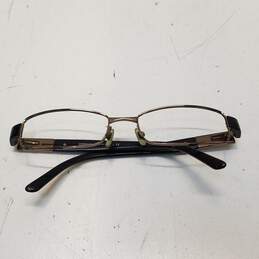 Versace Slim Bronze Rectangular Eyeglasses Frame