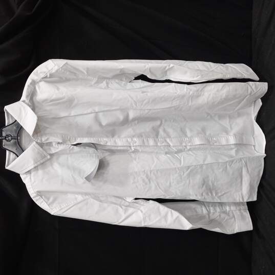 Bradley Allen Men's White Long Sleeved Button Up Middle Weight Dress Shirt (No Size) NWT image number 1