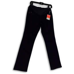 NWT Womens Blue Dark Wash Pockets Denim Bootcut Jeans Size 4 Maternity alternative image