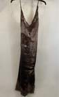 Anthropologie Women's Brown Lace Slip Dress- MP NWT image number 1