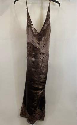 Anthropologie Women's Brown Lace Slip Dress- MP NWT