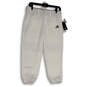 NWT Womens White Classic Fit Flat Front Cropped Baseball Pants Size Medium image number 1