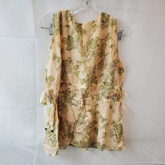 Size Medium Sleeveless Top with Floral/Butterfly Print - Tag Attached image number 2