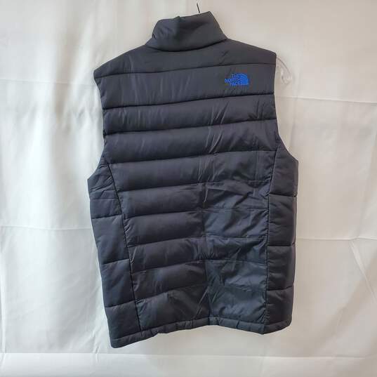 Black with Blue Detail Goose Down Vest Size S image number 2