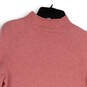 Womens Pink Knitted Long Sleeve Mock Neck Pullover Sweater Size Small image number 4
