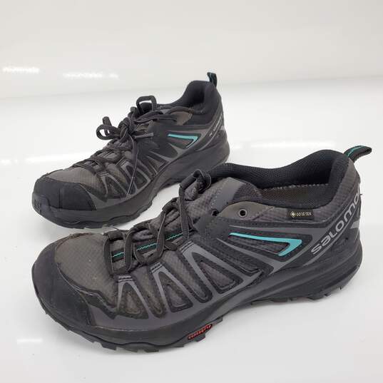 Salomon Women's Black X-Crest GTX Waterproof Hiking Shoes Size 8 image number 1