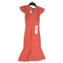 NWT BCBG Max Azria Womens Pink Short Sleeve Fluted Bodycon Dress Size XS alternative image