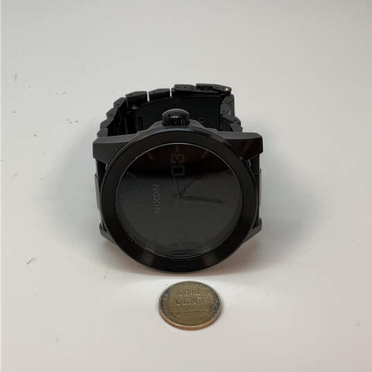 Designer Nixon Corporal Black Stainless Steel Round Dial Analog Wristwatch image number 2