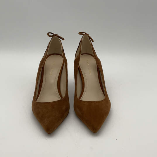 Womens Brown Suede Pointed Toe Slip-On Stiletto Pump Heels Size 7 M image number 1