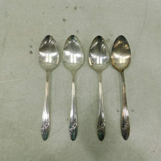 Set of 12 Oneida Community Silver-plated QUEEN BESS II Servicing Spoons image number 4