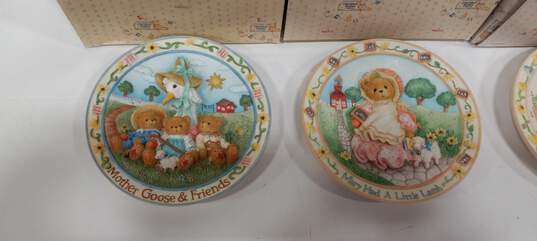 4pc Set of Enesco Cherished Teddies Collector Plates IOB image number 3