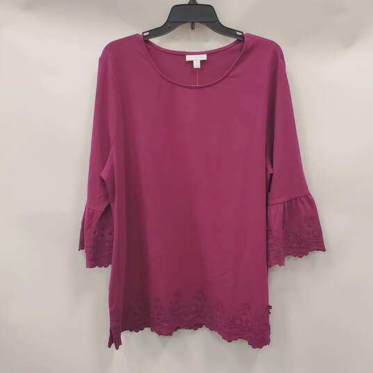 Charter Club Women Magenta Blouse XXL NWT image number 1