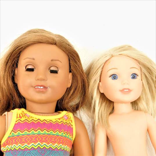 American Girl Lea Clark 2016 GOTY Doll in Meet Dress w/ Camille Wellie Wisher image number 8