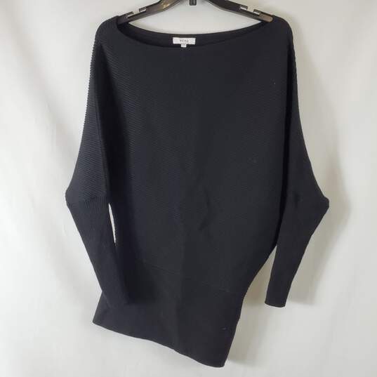 Reiss Women Black Rib Knit One-Shoulder Sweater XS image number 3