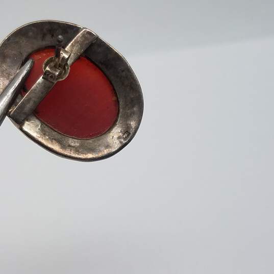 Sterling  Silver Gemstone Marcasite & Droplet Earrings 2 1/2 Inch Bracelet Bundle 3pcs 21.9g image number 6