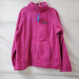 Columbia Sportswear Company Women's Pink Full-Zip Sweater Fleece Jacket Size 1X