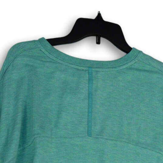 NWT Womens Green Soft Flex Knitted Long Sleeve Pullover Sweatshirt Size L image number 4