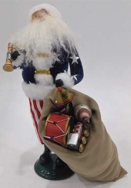 2003 Byers Choice Carolers Patriotic Santa w/ Bugle & Toy Sack Figurine
