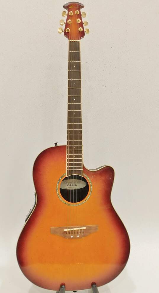 Ovation Brand Celebrity GC28 Model Round-Back Acoustic Electric Guitar image number 1