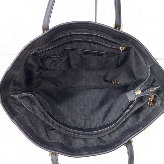 Michael Kors Black Leather Jet Set Shopping/Travel Tote Bag Purse image number 4