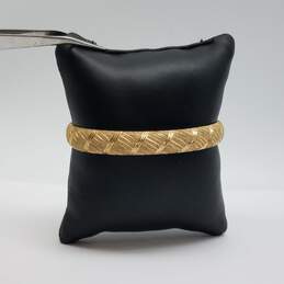 HOD 10k Gold Textured Slide Bangle Bracelet 12.0g