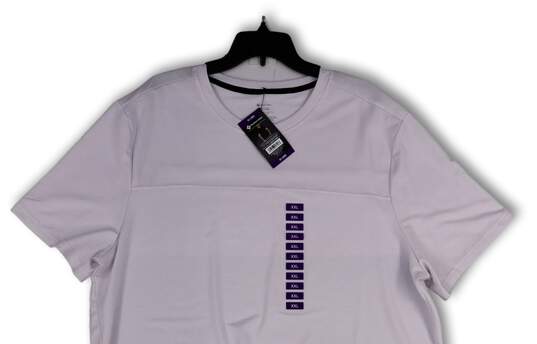 NWT Mens White Crew Neck Media Pocket Stretch Pullover T-Shirt Size 2XL image number 3