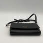 Womens Black Leather Inner Pockets Adjustable Strap Zipper Crossbody Bag image number 4