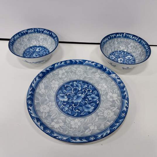 Sam Bo Ceramics Serving Bowls & Round Platter Bundle image number 1
