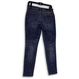 Womens Blue Denim Medium Wash Pockets Stretch Skinny Leg Jeans Size 6M alternative image