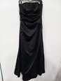Women's David's Bridal Strapless Beaded Side Pleated Formal Dress Sz 10 image number 1