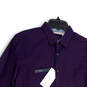 NWT Mens Blue Red Striped Long Sleeve Collared Button-Up Shirt Size Medium image number 3