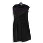Womens Black White V Neck Sleeveless Sheath Dress Size 10 image number 2
