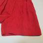 Womens Red Pleated Front Mid Rise Slash Pockets Chino Shorts Size 40 image number 5