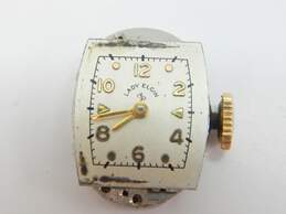 Vintage Lady Elgin 14K Yellow Gold Case 19 Jewels Stretch Band Wrist Watch 17.9g alternative image