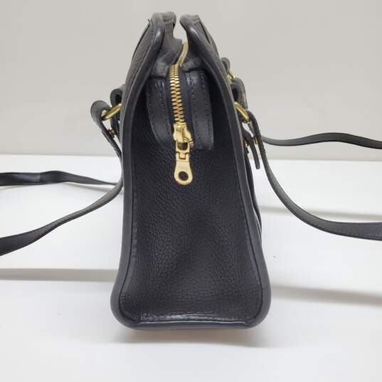Dooney & Bourke Black Pebbled Leather Satchel Shoulder Bag 12x9.5x4" image number 5