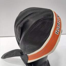 Harley Davidson Leather Race Skull Hat Size Medium - NWT alternative image