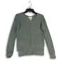 Womens Gray Tight-Knit Long Sleeve V-Neck Pullover Sweater Size XS image number 1