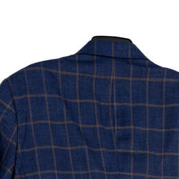 Mens Blue Brown Notch Lapel Long Sleeve Two Button Blazer Size XL alternative image