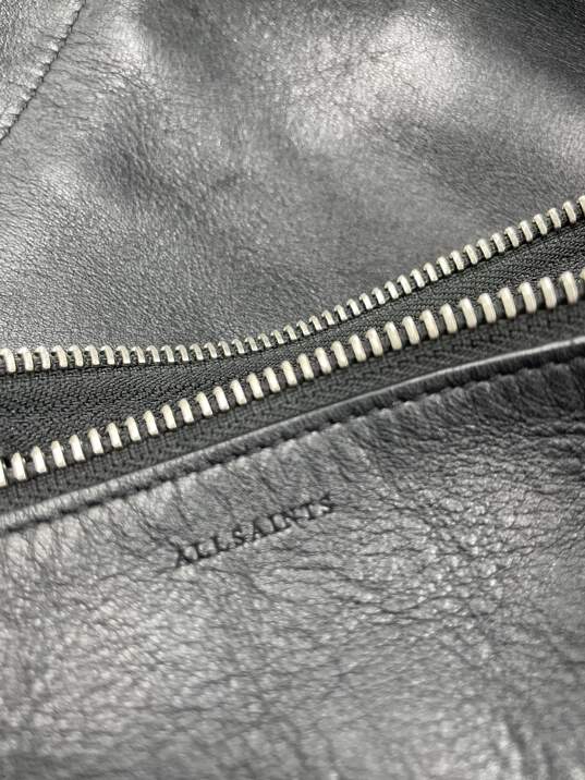 AllSaints Pearl Black Leather Backpack image number 6