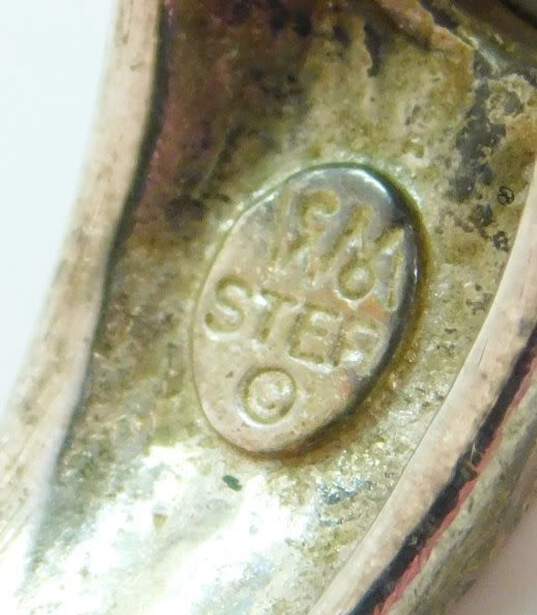 Men's Vintage Wheeler Manufacturing Sterling Silver Hematite Ridged Ring 7.1g image number 2