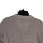 NWT Womens Gray Knitted V-Neck Long Sleeve Crop Cardigan Sweater Size L image number 4