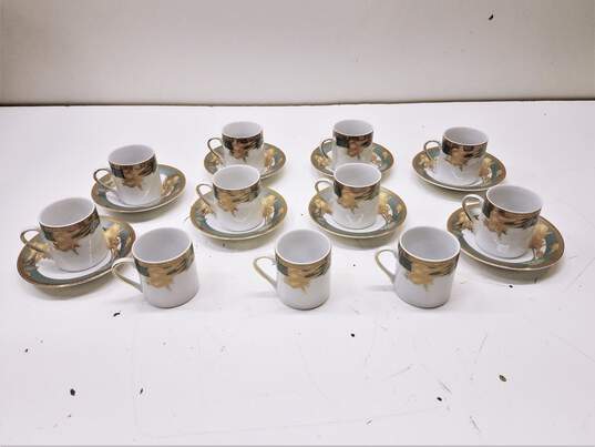 Bundle of 19 Dimlaj Fine Porcelain 233 Demitasse Teacups & Saucers image number 1