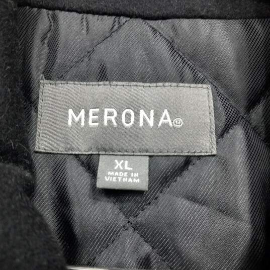 Merona Men's Black Wool Blend Pea Coat Size XL image number 4