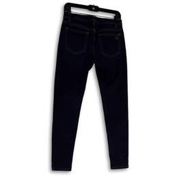 Womens Blue Dark Wash Pockets Stretch Regular Fit Denim Skinny Jeans Size 4 alternative image