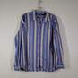Womens Striped Regular Fit Long Sleeve Collared Button-Up Shirt Size 16 image number 1