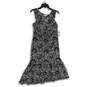 NWT Womens Black White Printed Surplice Neck Sleeveless Maxi Dress Size 6 image number 1