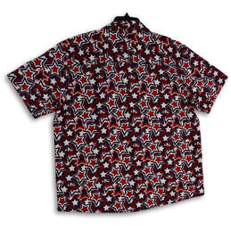 Mens Multicolor Geometric Print Spread Collar Button-Up Shirt Size XXL alternative image