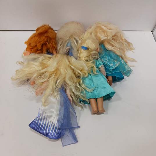 5PC Disney Frozen Various Play Dolls w/ Outfits Bundle image number 2