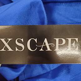 XScape Women Royal Blue Ruffle Blouse Sz 8 alternative image