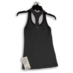 NWT Womens Black White Striped Racerback Strap Pullover Tank Top Size 4 alternative image